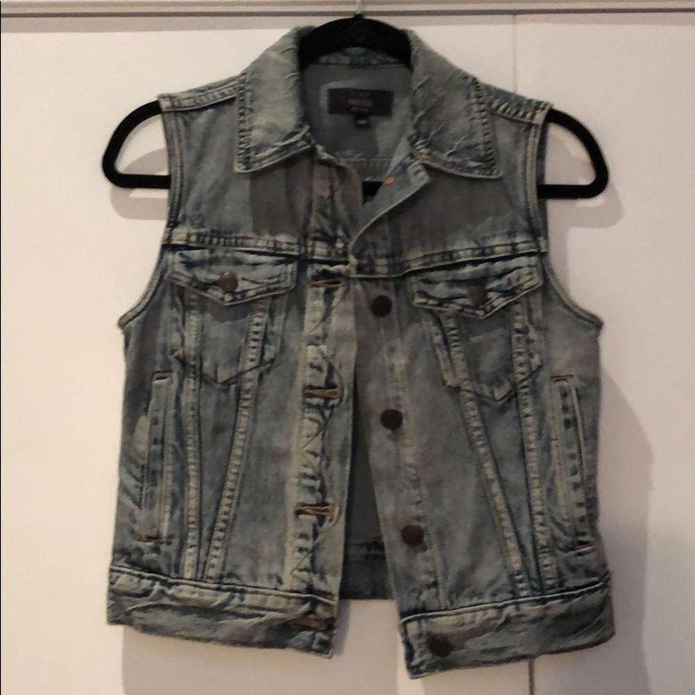 JCrew Blue Denim Vest